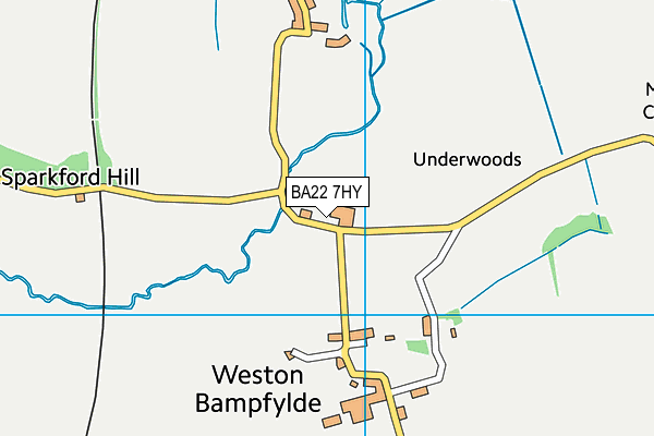 BA22 7HY map - OS VectorMap District (Ordnance Survey)
