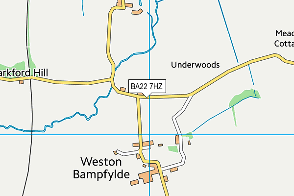 BA22 7HZ map - OS VectorMap District (Ordnance Survey)