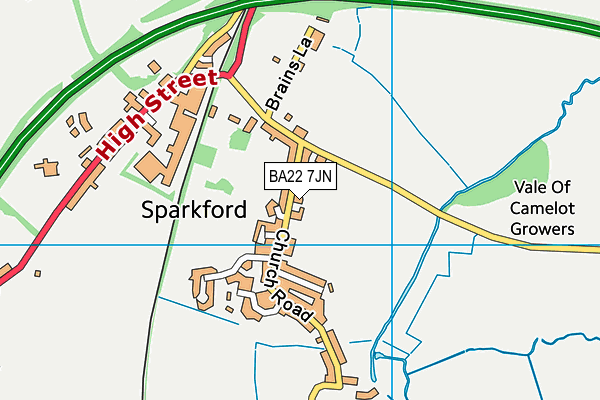 BA22 7JN map - OS VectorMap District (Ordnance Survey)