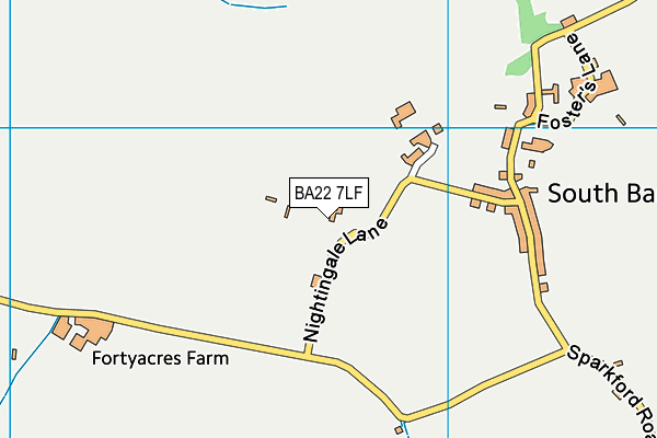 BA22 7LF map - OS VectorMap District (Ordnance Survey)