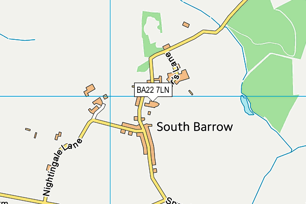 BA22 7LN map - OS VectorMap District (Ordnance Survey)