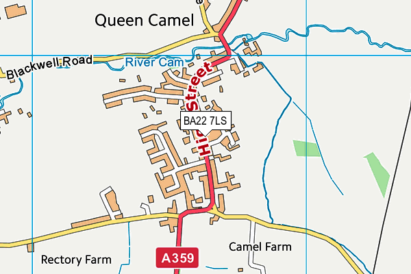 BA22 7LS map - OS VectorMap District (Ordnance Survey)