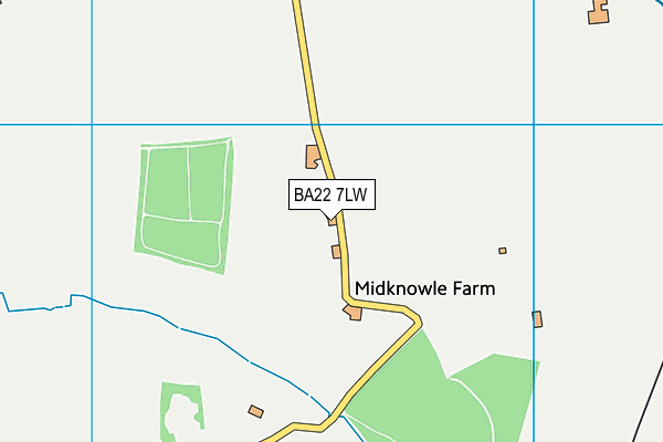 BA22 7LW map - OS VectorMap District (Ordnance Survey)