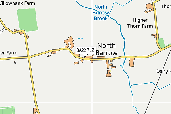 BA22 7LZ map - OS VectorMap District (Ordnance Survey)