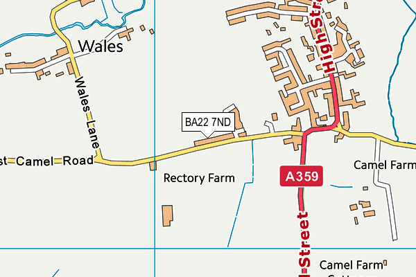 BA22 7ND map - OS VectorMap District (Ordnance Survey)