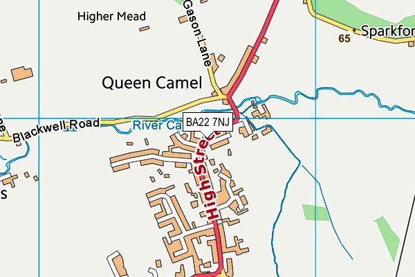 BA22 7NJ map - OS VectorMap District (Ordnance Survey)