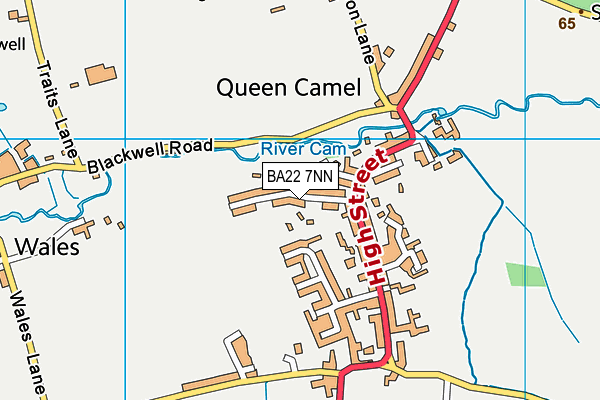 Queen Camel Playing Field map (BA22 7NN) - OS VectorMap District (Ordnance Survey)