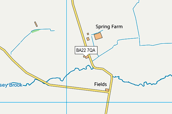 BA22 7QA map - OS VectorMap District (Ordnance Survey)