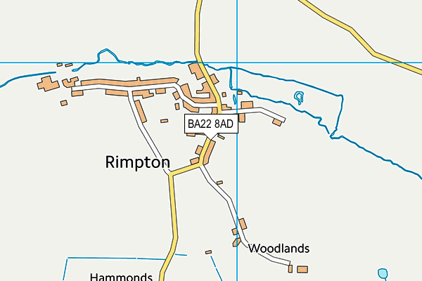 BA22 8AD map - OS VectorMap District (Ordnance Survey)