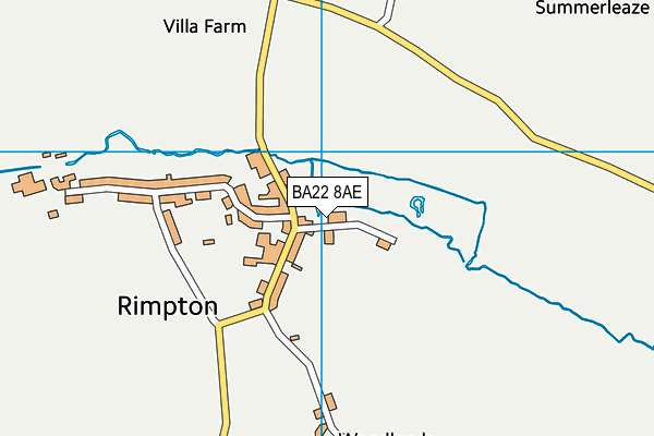 BA22 8AE map - OS VectorMap District (Ordnance Survey)