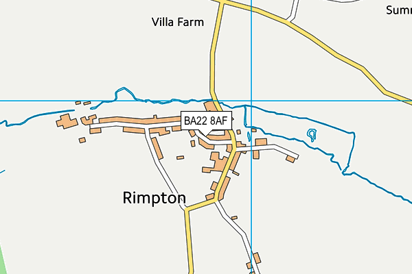 BA22 8AF map - OS VectorMap District (Ordnance Survey)