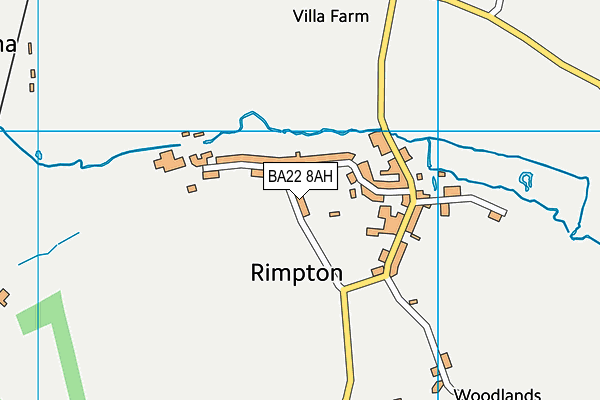 BA22 8AH map - OS VectorMap District (Ordnance Survey)