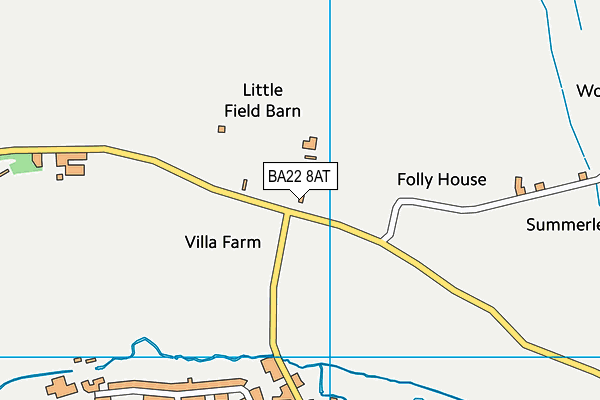 BA22 8AT map - OS VectorMap District (Ordnance Survey)