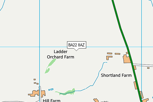 BA22 8AZ map - OS VectorMap District (Ordnance Survey)