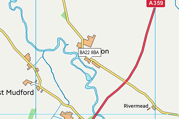 BA22 8BA map - OS VectorMap District (Ordnance Survey)