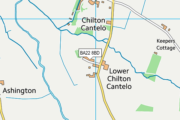 BA22 8BD map - OS VectorMap District (Ordnance Survey)