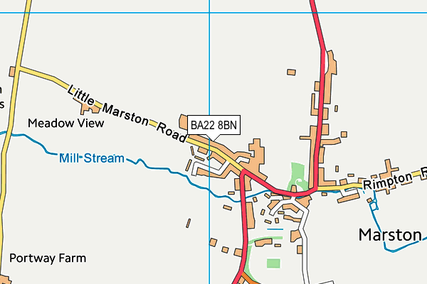 BA22 8BN map - OS VectorMap District (Ordnance Survey)