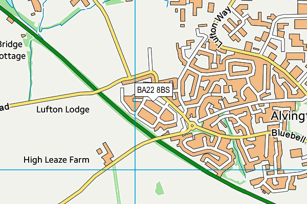 BA22 8BS map - OS VectorMap District (Ordnance Survey)