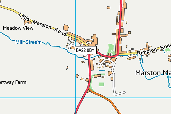 BA22 8BY map - OS VectorMap District (Ordnance Survey)