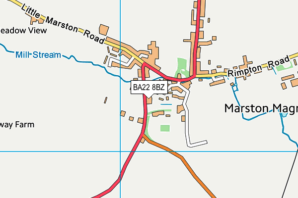 BA22 8BZ map - OS VectorMap District (Ordnance Survey)