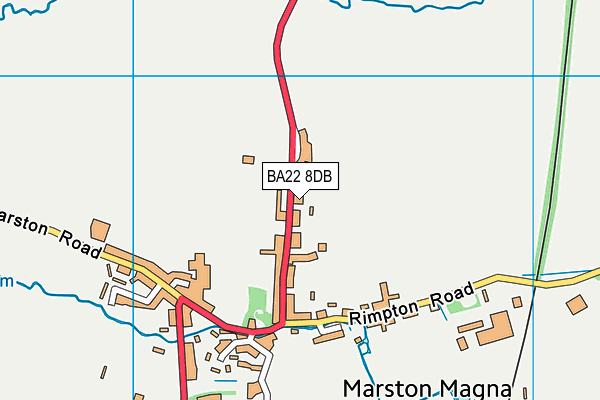 BA22 8DB map - OS VectorMap District (Ordnance Survey)