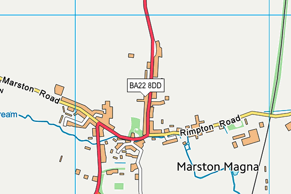 BA22 8DD map - OS VectorMap District (Ordnance Survey)