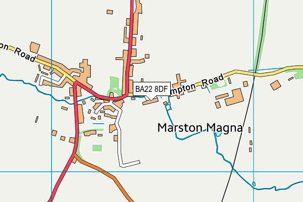 BA22 8DF map - OS VectorMap District (Ordnance Survey)