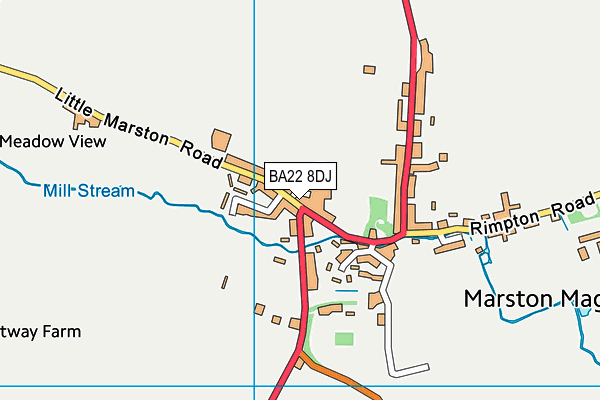 BA22 8DJ map - OS VectorMap District (Ordnance Survey)
