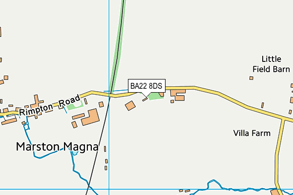 BA22 8DS map - OS VectorMap District (Ordnance Survey)