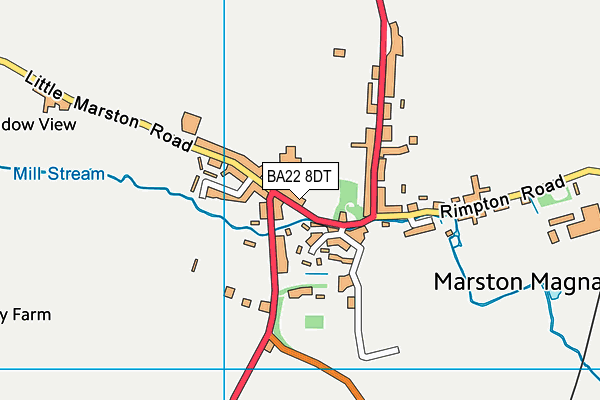 BA22 8DT map - OS VectorMap District (Ordnance Survey)