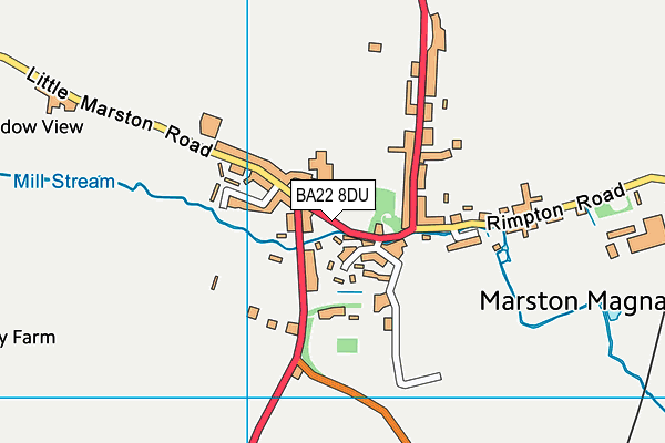 BA22 8DU map - OS VectorMap District (Ordnance Survey)