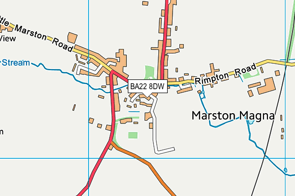 BA22 8DW map - OS VectorMap District (Ordnance Survey)