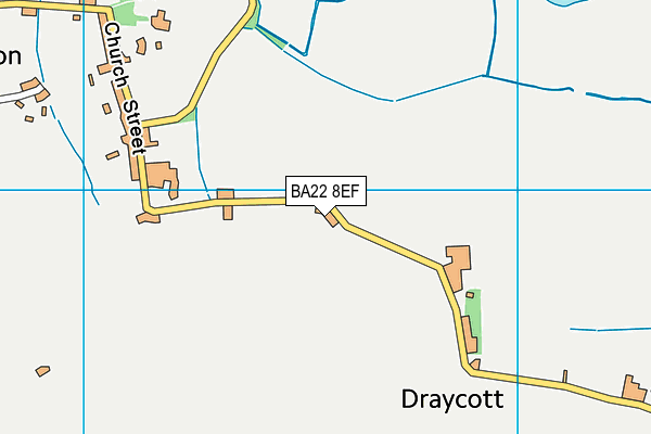 BA22 8EF map - OS VectorMap District (Ordnance Survey)