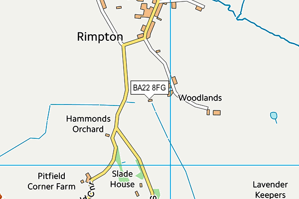 BA22 8FG map - OS VectorMap District (Ordnance Survey)