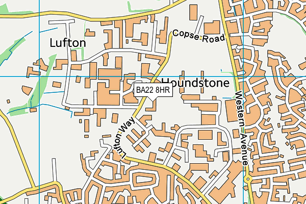 BA22 8HR map - OS VectorMap District (Ordnance Survey)