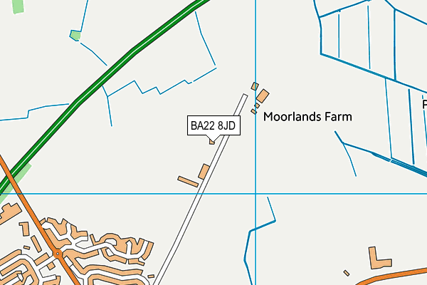 BA22 8JD map - OS VectorMap District (Ordnance Survey)