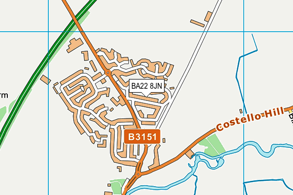 BA22 8JN map - OS VectorMap District (Ordnance Survey)