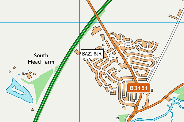 BA22 8JR map - OS VectorMap District (Ordnance Survey)
