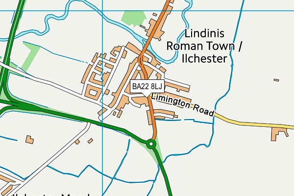 BA22 8LJ map - OS VectorMap District (Ordnance Survey)