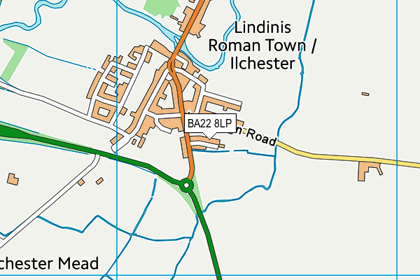 BA22 8LP map - OS VectorMap District (Ordnance Survey)