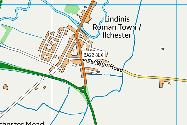 BA22 8LX map - OS VectorMap District (Ordnance Survey)