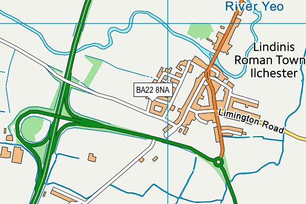 BA22 8NA map - OS VectorMap District (Ordnance Survey)