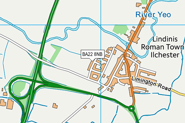 BA22 8NB map - OS VectorMap District (Ordnance Survey)