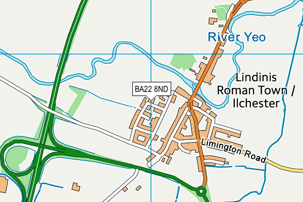 BA22 8ND map - OS VectorMap District (Ordnance Survey)