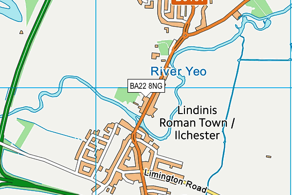 BA22 8NG map - OS VectorMap District (Ordnance Survey)