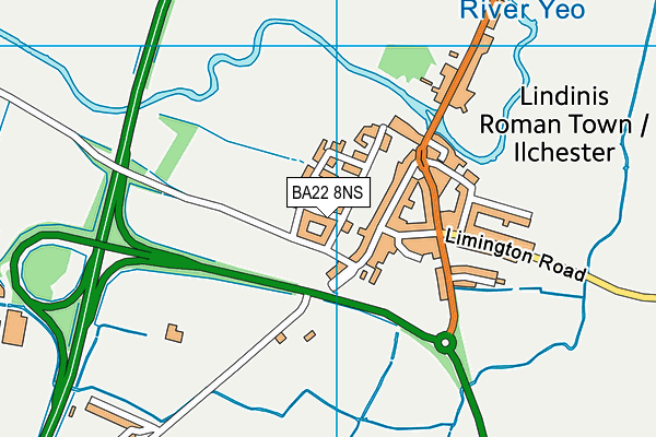 BA22 8NS map - OS VectorMap District (Ordnance Survey)