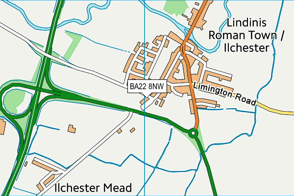 BA22 8NW map - OS VectorMap District (Ordnance Survey)