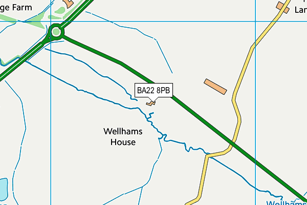 BA22 8PB map - OS VectorMap District (Ordnance Survey)