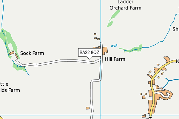 BA22 8QZ map - OS VectorMap District (Ordnance Survey)