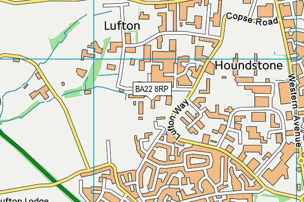 BA22 8RP map - OS VectorMap District (Ordnance Survey)